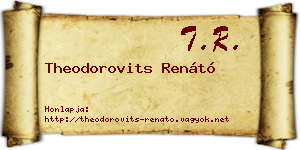 Theodorovits Renátó névjegykártya